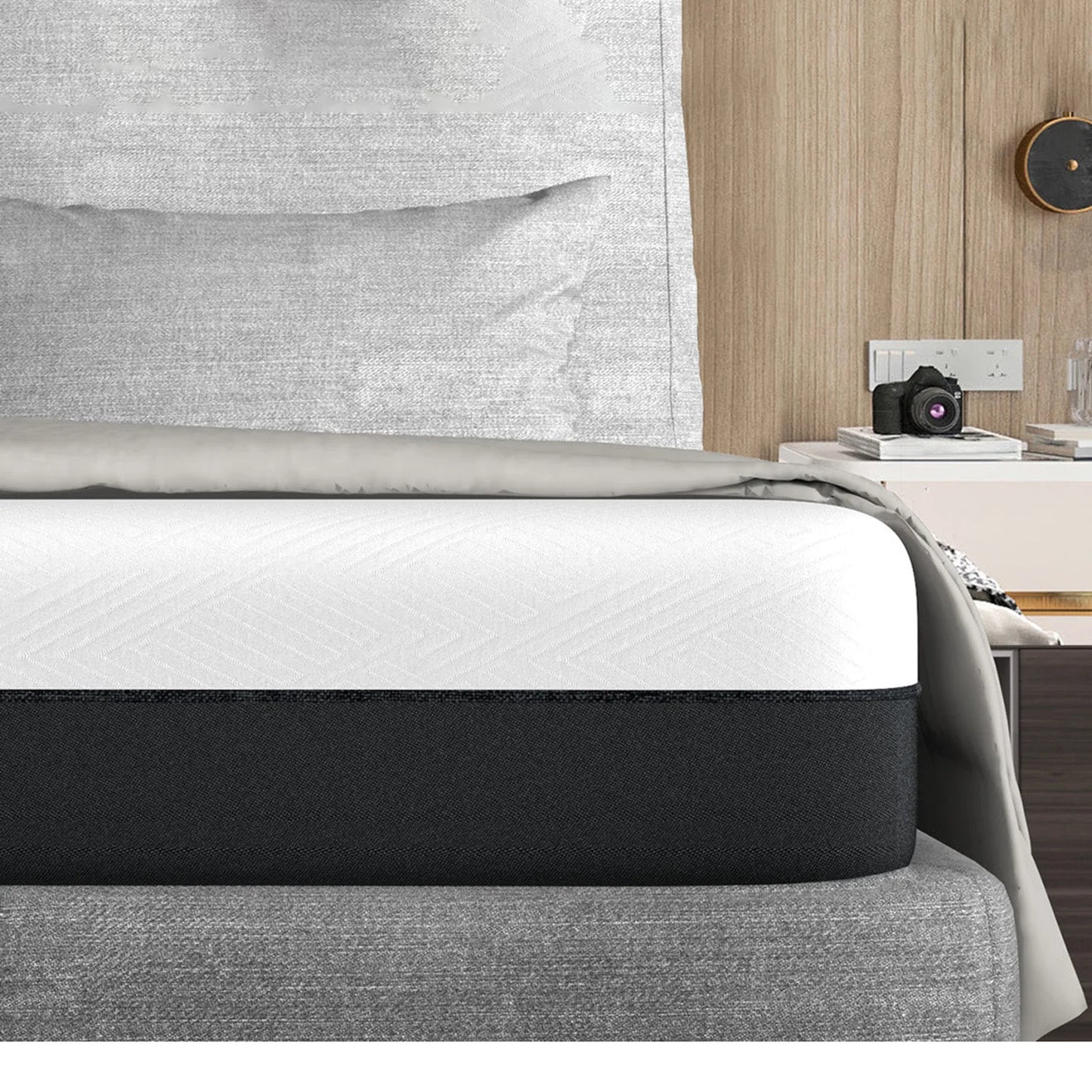 Bigzzia Hybrid Memory Foam Spring Mattress Double 25cm Hydro Memory Foam Spring Coil Mattress Body Support Spinal Alignment