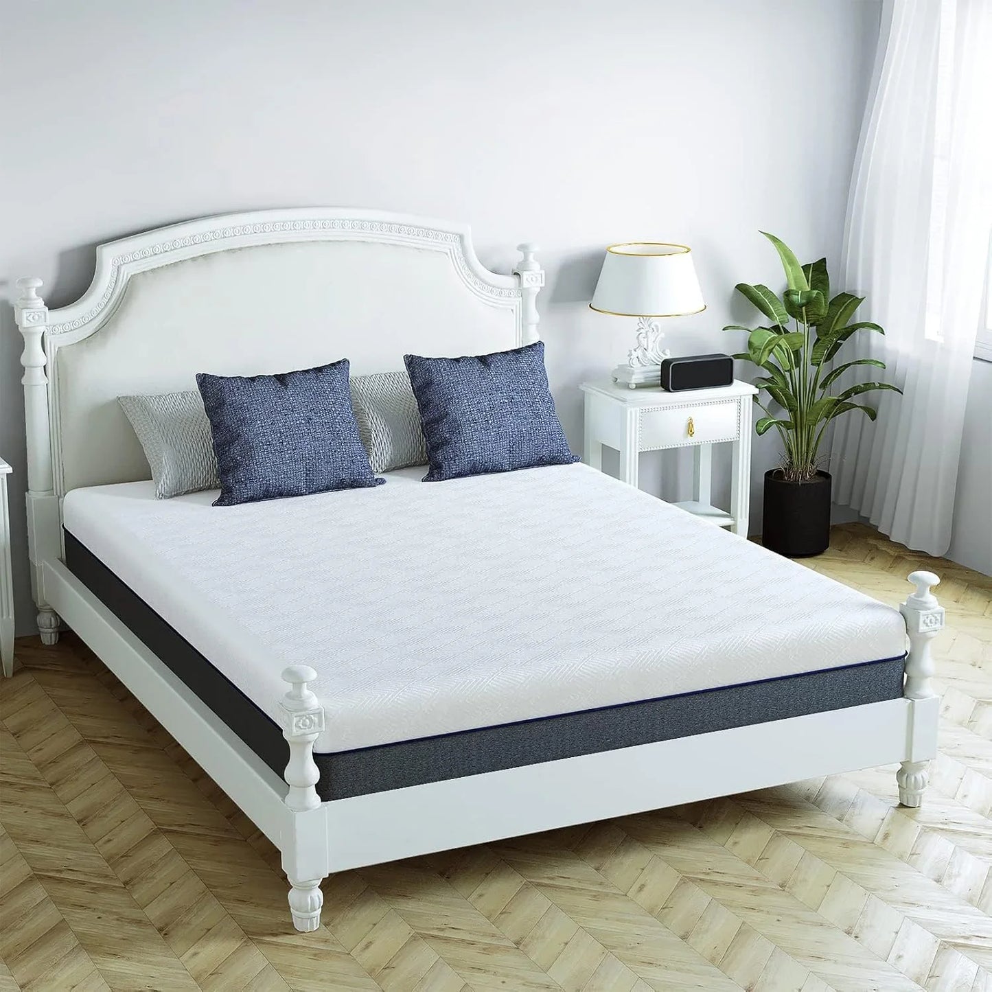 Bigzzia Hybrid Memory Foam Spring Mattress Double 25cm Hydro Memory Foam Spring Coil Mattress Body Support Spinal Alignment