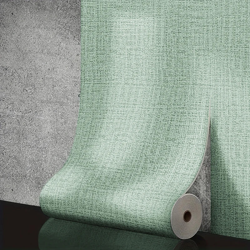 DIY Linen 3D Foam Self-adhesive PVC Solid Color Thickened Waterproof Background Wall Renovation Wallpaper Wall Stickers