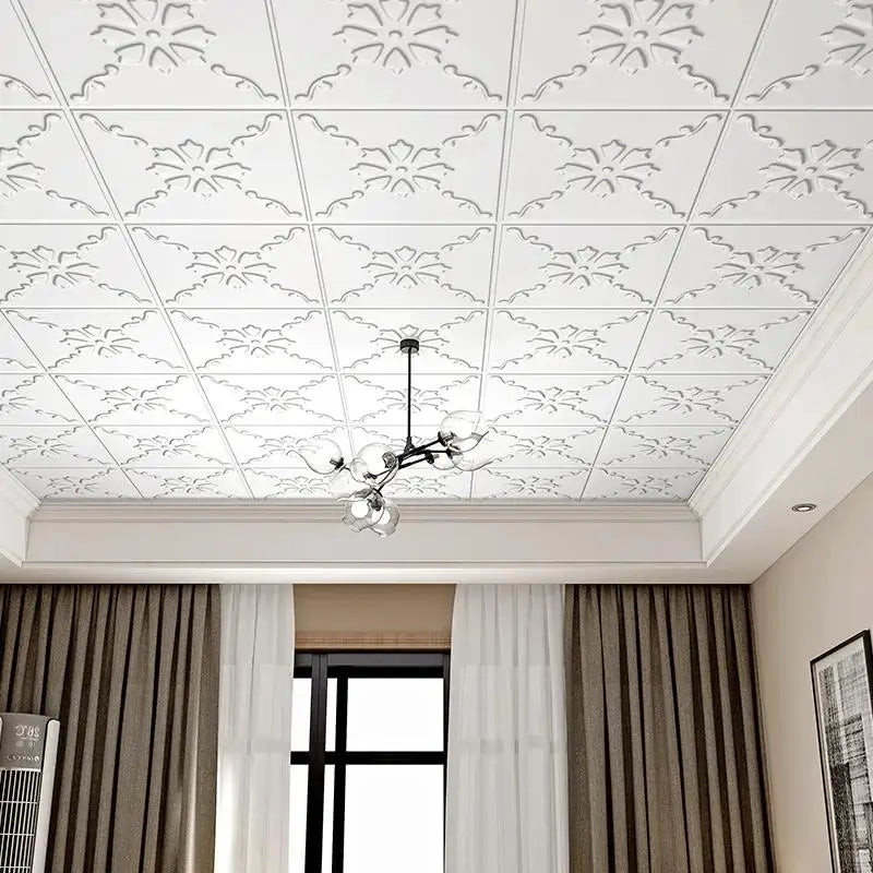 35*35cm Ceiling Bed Room Decor Background Wallpaper Peel and Stick Waterproof Decoration Wall Stickers Anti-collision 3d Home