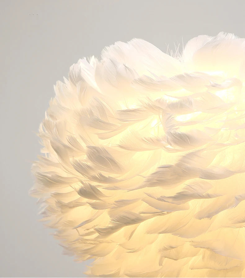 Feather Chandelier Modern Large Goose Feather Living Room Bedroom Feather Chandelier Warm and Fashionable Clothing Store Chandel