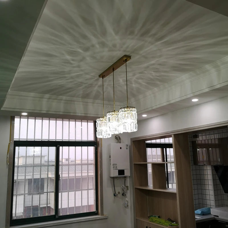 Nordic Copper LED Pendant Light Luxury Crystal Ceiling Lamps Modern Chandelier Lustre Dining Table Bar Kitchen Island Fixtures