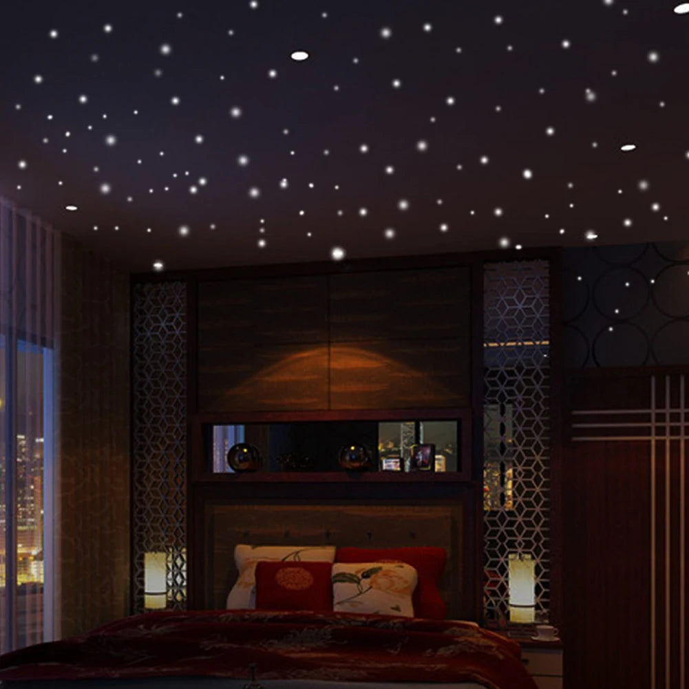 407 PCS Luminous Dot Living Room Children's Room Decoration Fluorescent Wall Stickers Home Wallpaper Bedroom Decoration