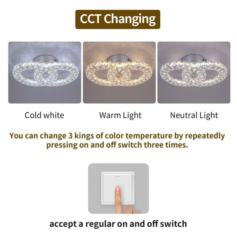 K9 Crystal Led Ceiling Light Living Room Decoration Modern Chandelier Indoor Lighting Fixtures Bedroom Home Decor Ceiling Lamps