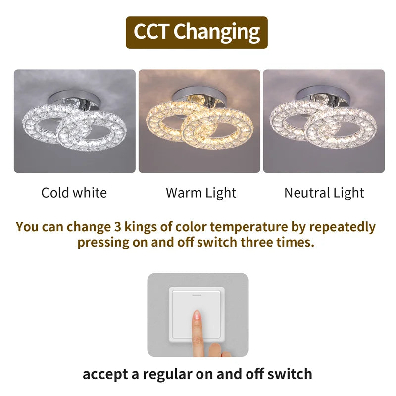 K9 Crystal Led Ceiling Light Living Room Decoration Modern Chandelier Indoor Lighting Fixtures Bedroom Home Decor Ceiling Lamps