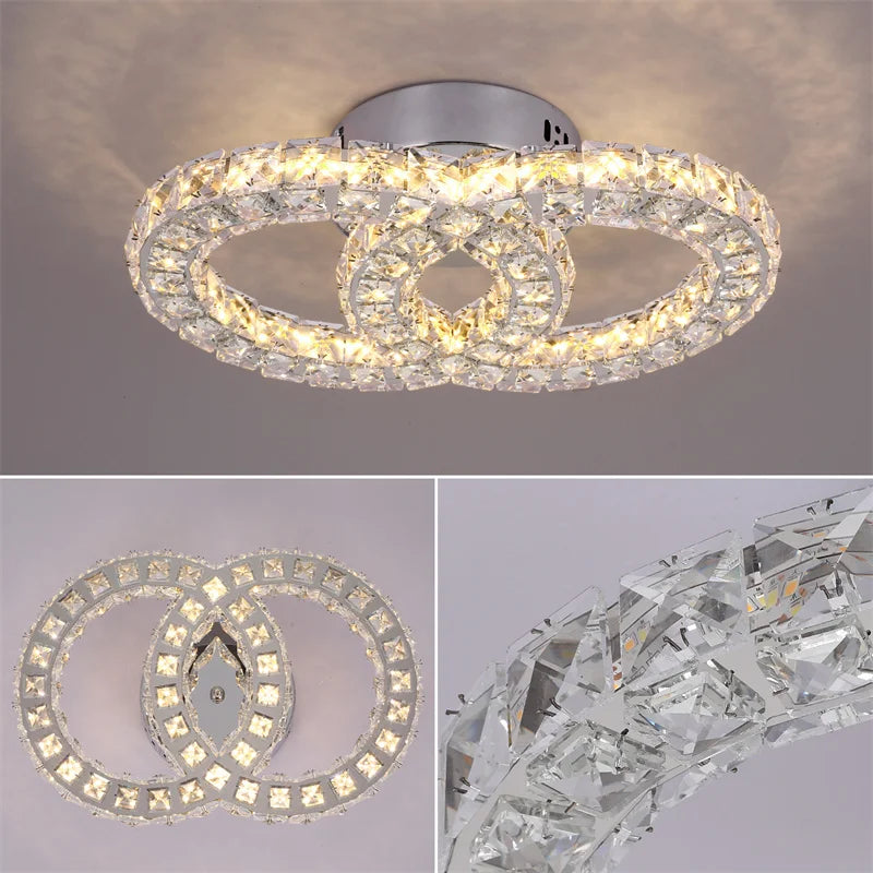 K9 Crystal Led Ceiling Light Living Room Decoration Modern Chandelier Indoor Lighting Fixtures Bedroom Home Decor Ceiling Lamps
