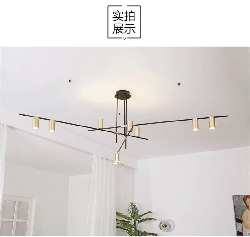 Scandinavian Post-modern wrought iron chandelier LED Creative Designer Tribes Chandelier Dining Room Coffee suspension luminaire