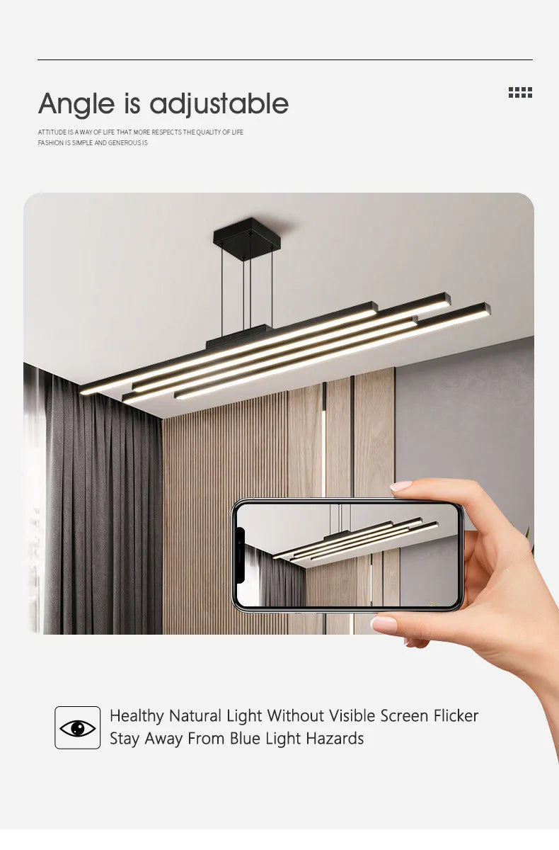 Living room chandelier modern minimalist atmosphere, minimalist light luxury main lamp Nordic lighting package living room lamp