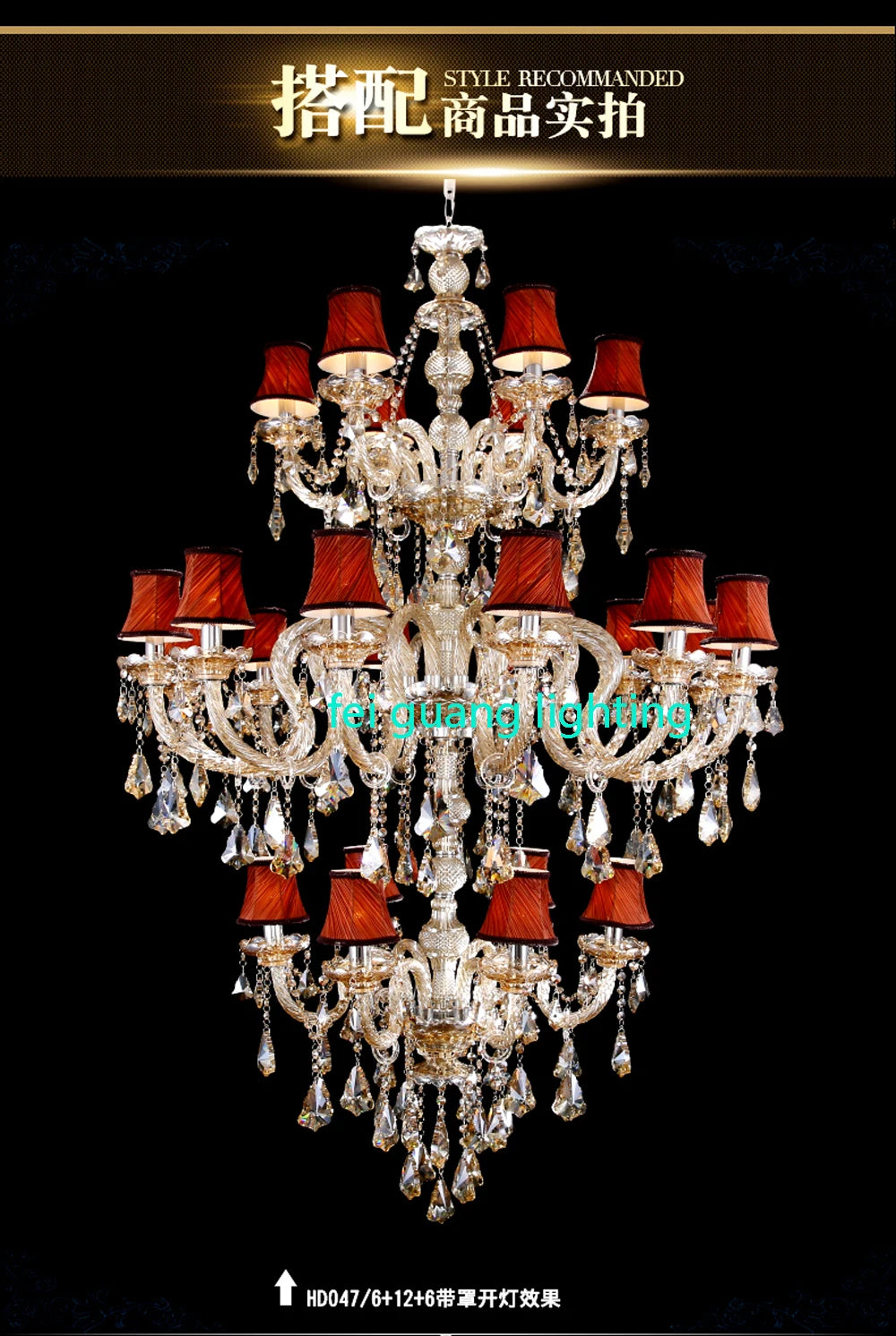 Light Luxury Cognac Color Crystal Chandelier For Stairway Sitting Room Big Chandelier For Staircase Iron Hanging Lamp Lustre Led