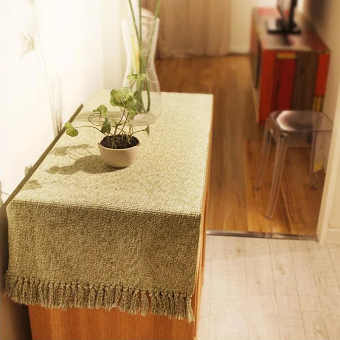 Retro Hand Woven Cotton Linen Carpet Tassel Bedside Rug Geometric Floor Mat Living Rooms Bedroom Home Decor 2 Sizes Optional