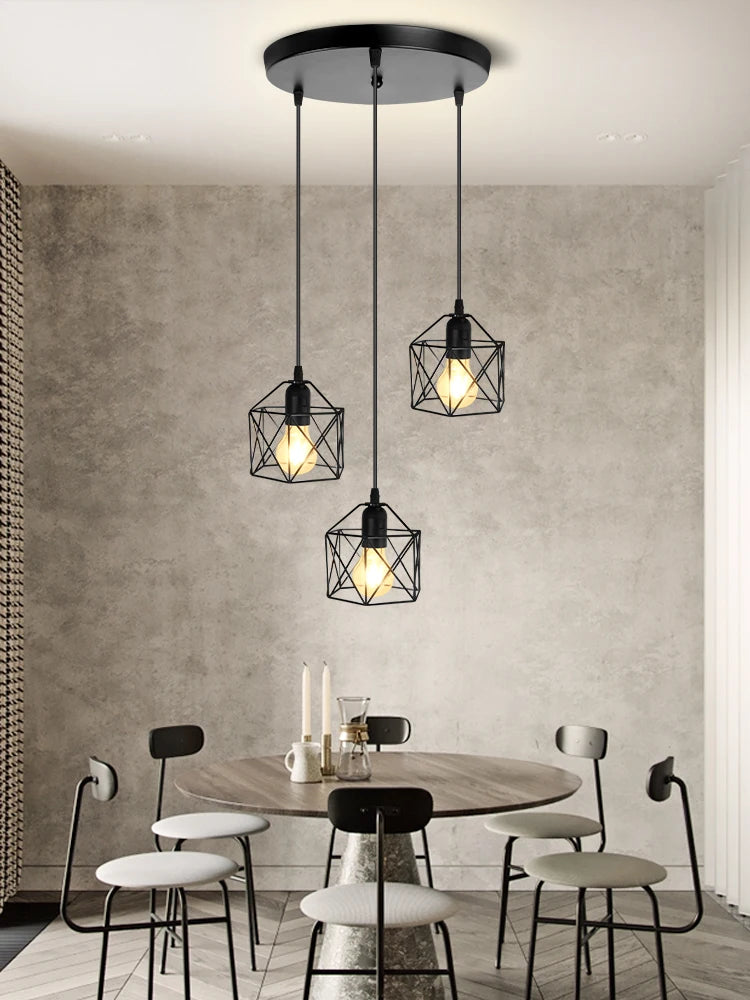 Led Pendant Lights for Dining Room Kitchen Modern Led Chandelier Ceiling Lamp Indoor Hanging Lighting Fixture for E27 Lamp Bulb