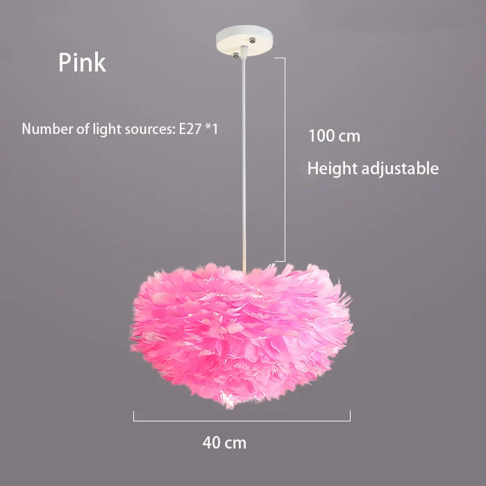 Feather Chandelier Modern Large Goose Feather Living Room Bedroom Feather Chandelier Warm and Fashionable Clothing Store Chandel
