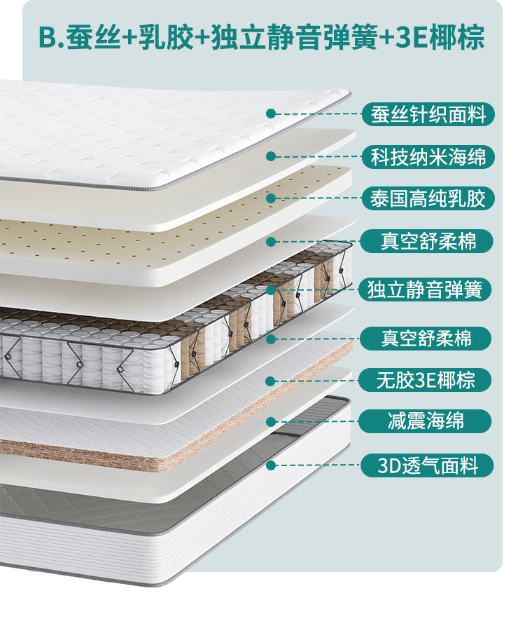 Hong Kong Simmons Mattress Top Ten Official Flagship Store Coconut Palm Hard Latex Soft For Home Bedroom Thickness 20cm Removable Washable