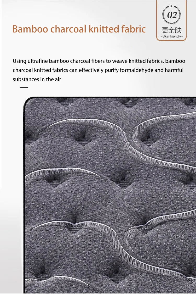 Luxury Hybrid Queen Bed Mattress Breathable Rolled Mattress in a Box Home Furniture for Villa & Hotel