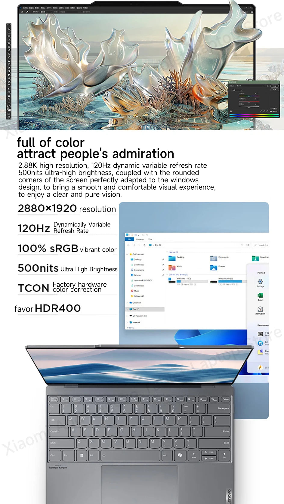 Lenovo Laptop Thinkbook X 2024 AI 13.5“ 2.8K 120Hz Intel Core Ultra 5 125H/Ultra 9 185H 16G/32GB 8400MHz RAM PCIE4.0 Notebook PC