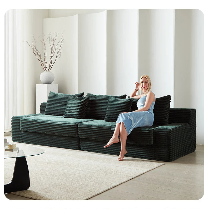 Designer Living Room Couch Bed Fabric Modern Foldable 2025 Boneless Sofa Puffs Vacuum Sleeper Woonkamerbanken Furniture Home