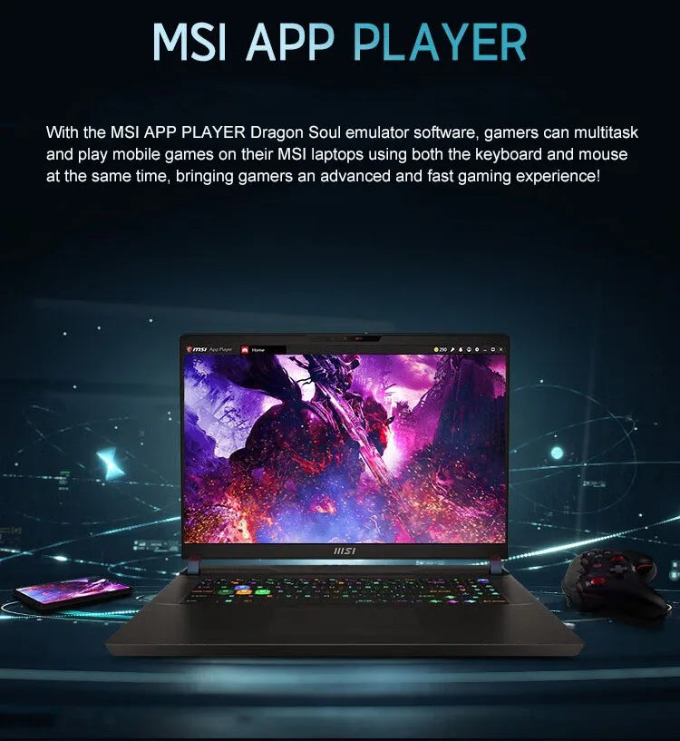 MSI Titan GP78HX Gaming Laptop 17 Inch 2.5K 240Hz IPS Screen Notebook i9-13980HX 16GB 1TB RTX4080 Computer Ultra Gaming Netbook