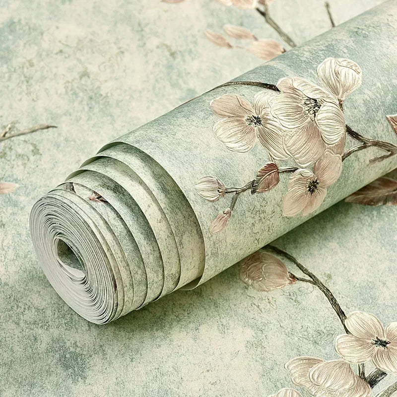 Floral Wallpaper Self-adhesive Warm Girl Bedroom 3d Thickening Wall Decoration Stickers Living Room Restaurant Sofa Background