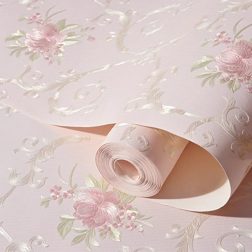 Floral Wallpaper Self-adhesive Warm Girl Bedroom 3d Thickening Wall Decoration Stickers Living Room Restaurant Sofa Background