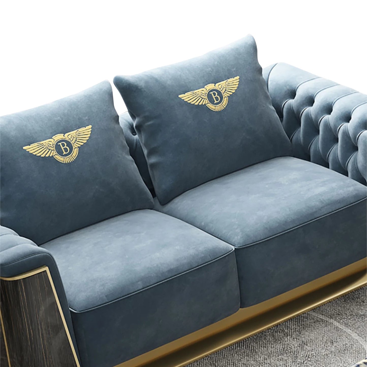 Modern Luxury Sectional Genuine Leather Sofa Set Modular Living Room Furniture Comfortable Chesterfield Sofa for Home Villa