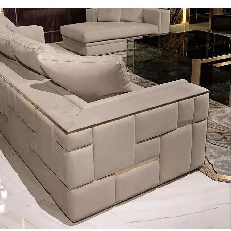 Luxury Furniture Sectional Corner Couch 1+2+3 Luxury Furniture Set Italian Modern Living Room Sofa Sets
