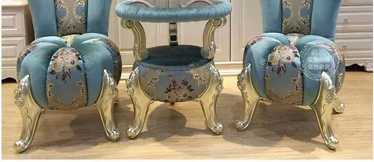 European-Style Leisure Chair Coffee Table Three-Piece Living Room Sofa Couch Balcony Table and Chair Living Room