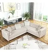 Morden Fort white leather love seat and sofa set, modern luxury and comfy furniture sleeper pouches for living room, apartment,