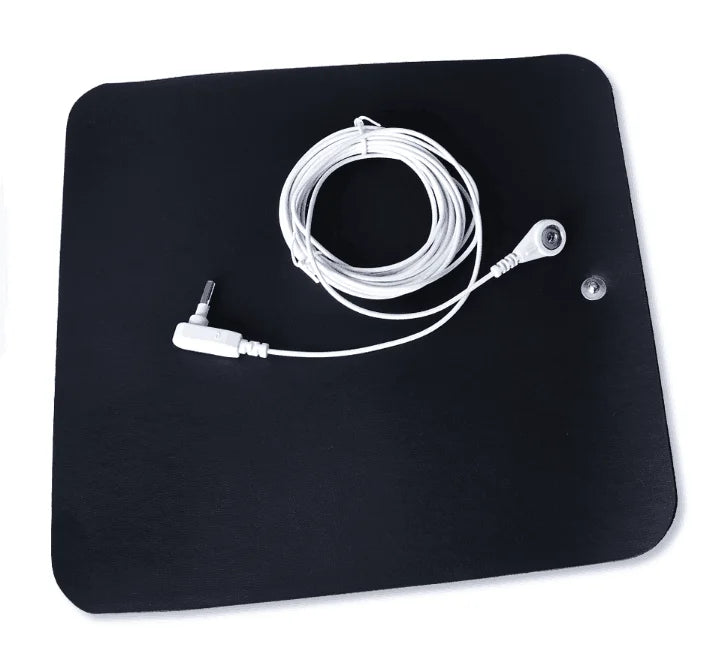 Half Grounding Mat for Bed Anti-slip PU Leather Earthing Mattress With Grounding Cord & Plug Adapter
