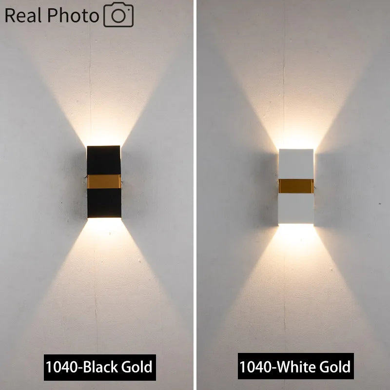JoollySun Wall Light Outdoor Lamp Home Decor Lighting for Balcony Garden LED Waterproof Aluminium Modern Wall Mounted Sconces