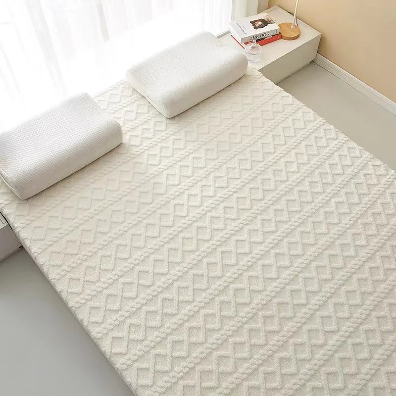 Thick Velvet Mattress Single Double Size Sponge Mattress Cushion Mat Soft Tatami Sleeping Pad