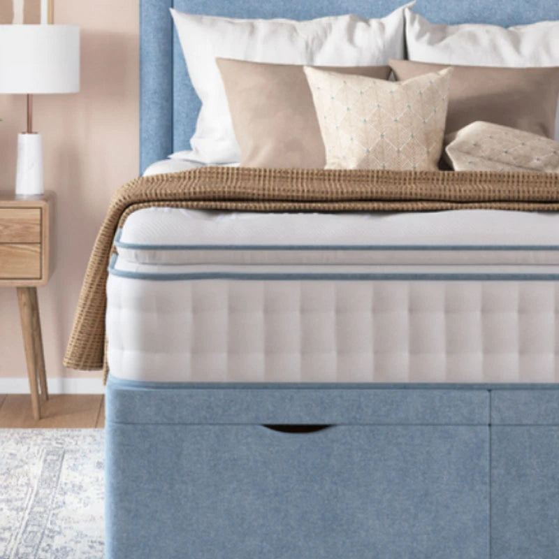 King or queen size gel memory natural latex foam silence and individual anti fatigue compress pocket spring mattress