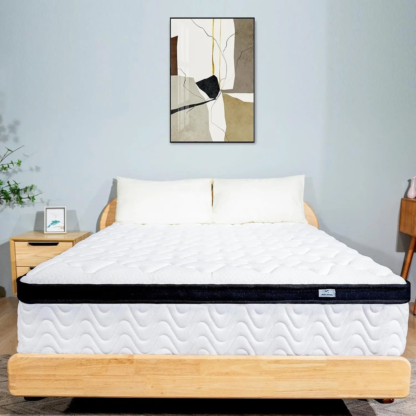 Full Size Mattress 10 Inch Full Mattresses in a Box Hybrid Medium Firm Feel Memory Foam and Individual Pocket Springs