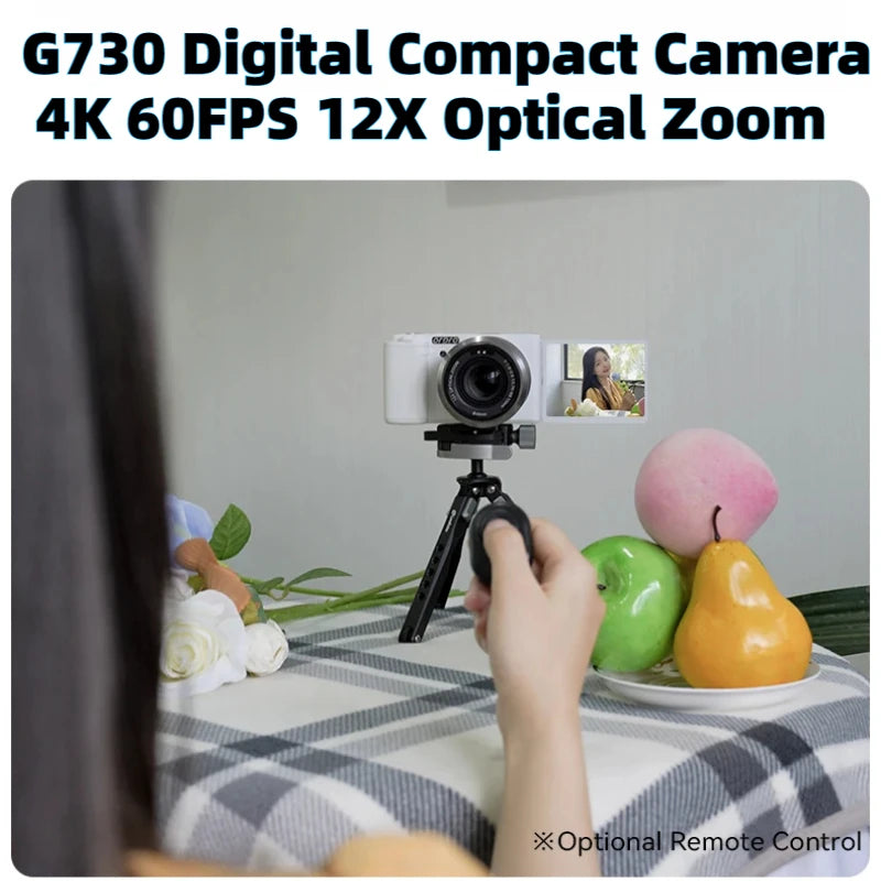 Digital Camera 3.2inch G730 12X Optical Zoom Compact Camera | 4K 60FPS Video, Sony CMOS Sensor & IR Night Vision