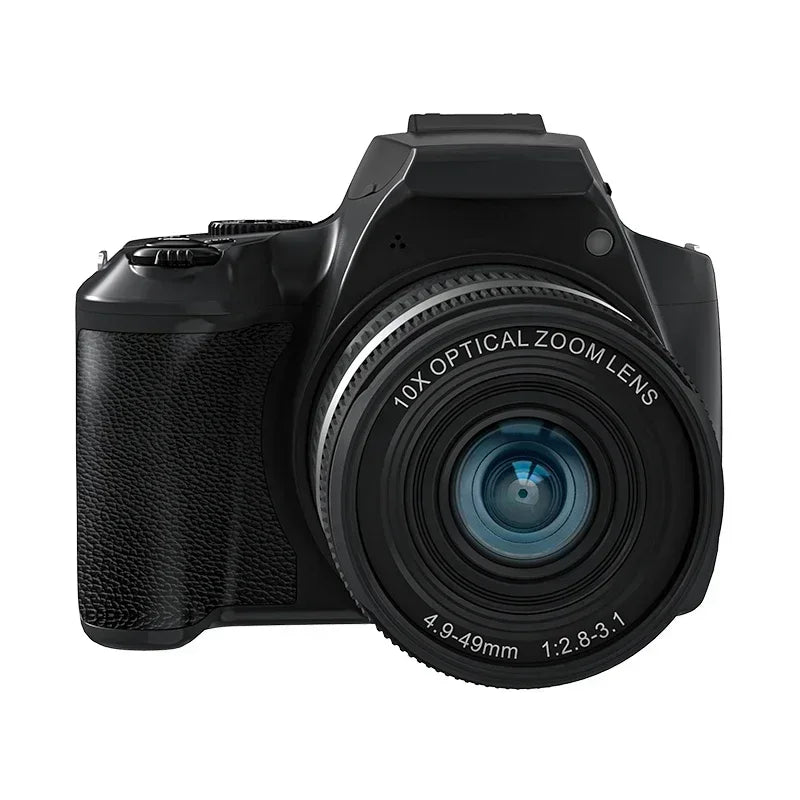 4K Professional Video SLR Camera 64MP Vlog Digital Camera for Youtube Livestream Webcam 10X Optical Zoom Photography Camcorder