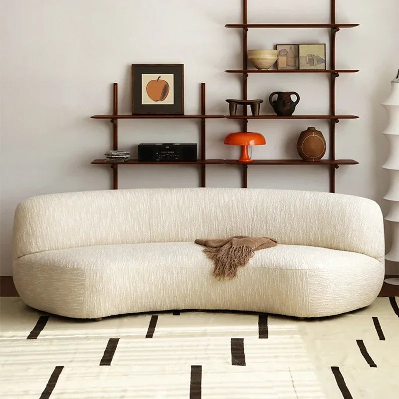 Light Luxury High Quality Curved Sofa Lounge Corner Italiano Modern Couch Ergonomic Relax Adults Canape Salon Home Furniture