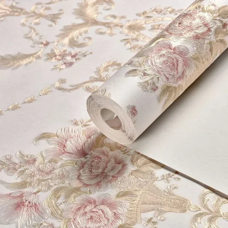 Floral Wallpaper Self-adhesive Warm Girl Bedroom 3d Thickening Wall Decoration Stickers Living Room Restaurant Sofa Background