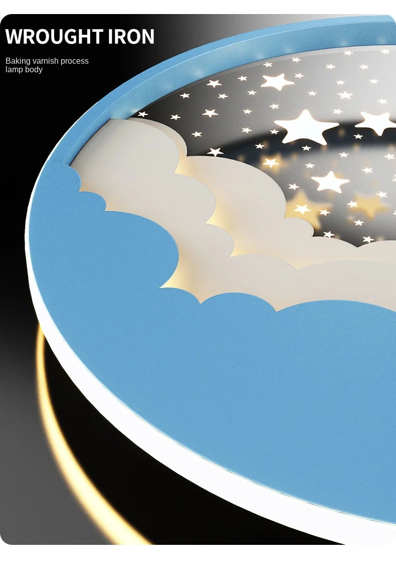 SANDYHA Nordic Children LED Ceiling Lamp Lantern Nursery Bedroom Kids Room Lustres Lampara Techo Para Quarto Home Decor Lighting