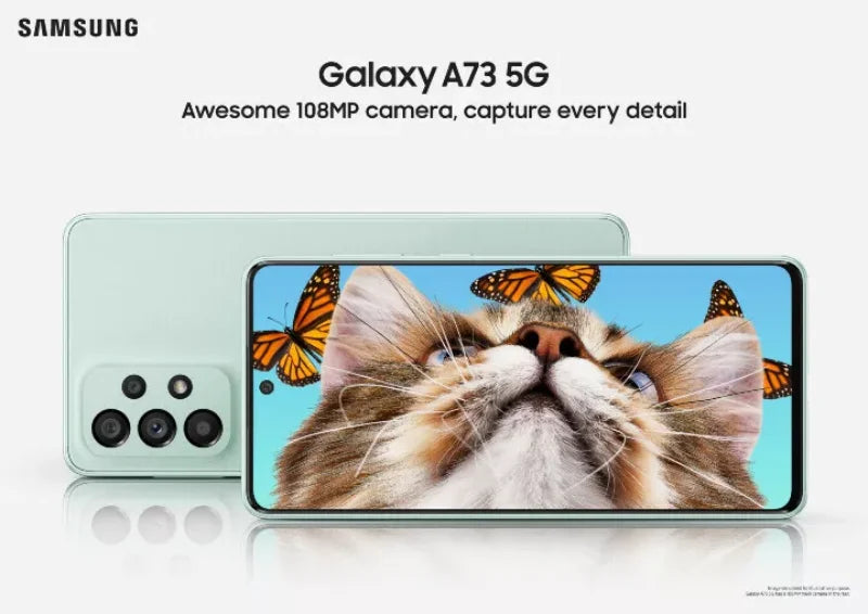 Original Samsung Galaxy A73 A736B Dual Sim 6.7" AMOLED 128GB 26GB ROM Snapdragon Octa Core NFC 5G Mobile Phone