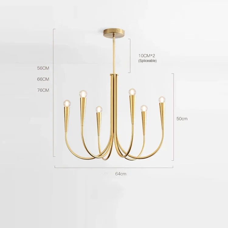 Modern French Classic Design Branch Chandeliers for Living Dining Room Bedroom Hanging Pendant Lamp Medieval Lighting Fixtures