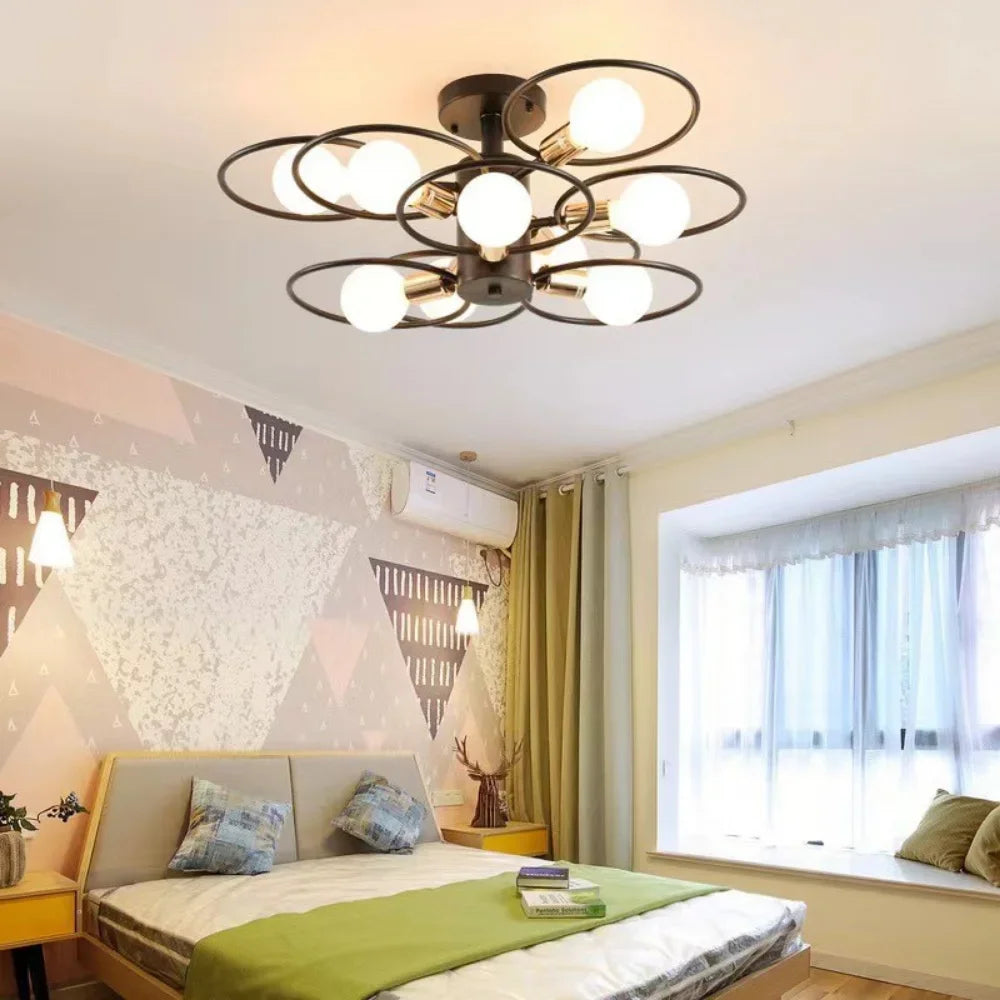 Modern LED Chandelier for Living Dinning Room Bedroom Light Color Changeable Ceiling Chandeliers Lamp