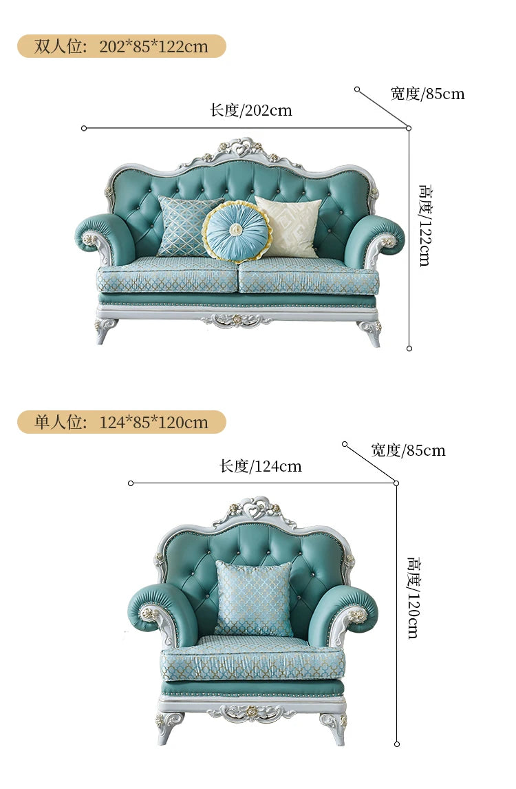Europe Double Sofa Adults Classic Apartment Children Designer Sofa Romantic Gaming Muebles Para Habitacion Home Accessories