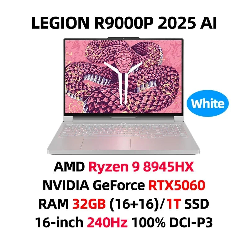 Lenovo 2025 NEW LEGION R9000P Gaming Laptop Ryzen 9 8945HX GeForce RTX 5060/5070 RAM 32GB 1T SSD 16-inch 240Hz Game Notebook PC