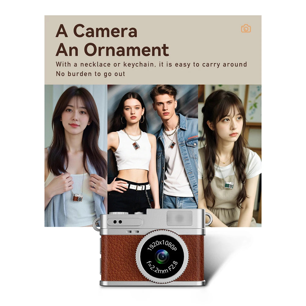 S150 Retro Digital Camera Mini Video Cam Photography Point Camera 1080P Pocket Video Recorder with LED Flash Light for Kids Toys