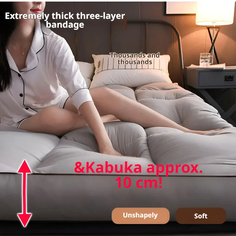 Summer thickening tatami mattress Feather down soft mattress foldable futon folding soft mattresses