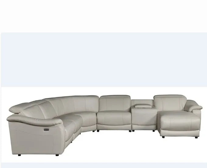 Italian Leather Furniture Set Living Room Electric Motion Sectional Power Recliner Sofa
