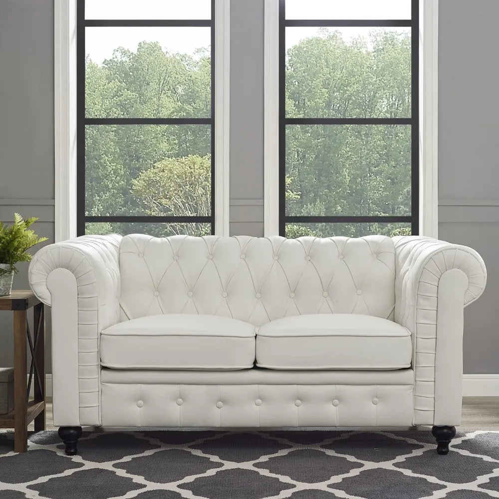 Sofa Set Living Room Chair Juegos Leather Couch Sofa Chair for Bedroom Modern Chesterfield Tufted Leather Chair Leather Sofas