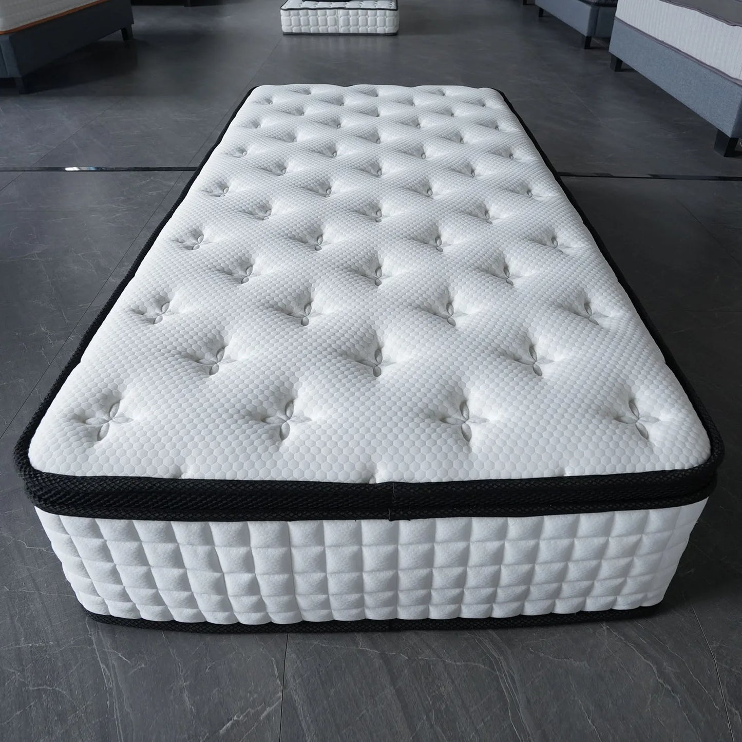 2024 Popular Spring Contour Wave Orthopedic Mattresses Memory Foam Latex Mattress With Removable Cover