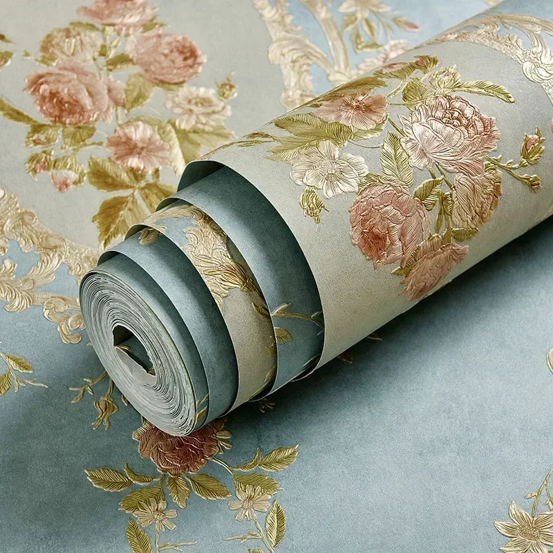 Floral Wallpaper Self-adhesive Warm Girl Bedroom 3d Thickening Wall Decoration Stickers Living Room Restaurant Sofa Background