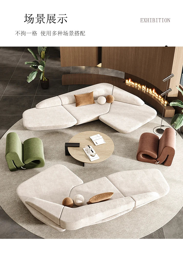 Design European Modern Sofas Leisure Light Luxury Comfortable High Quality Living Room Sofa Sectional Decor Muebles Furniture