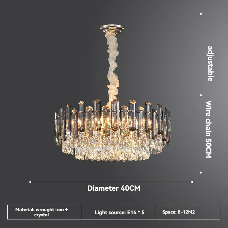Post-modern Simple and Luxurious Crystal Chandelier Living Room Lamps Dining Room Decoration Household Led Indoor Lighting